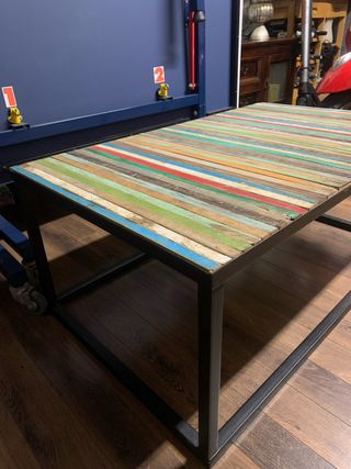 Mesa centro madera multicolor