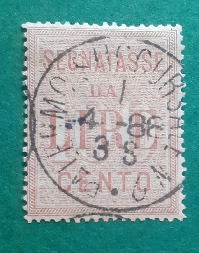 SEGNATASSE Regno 1884 - 100 lire usato