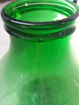 bottiglia/damigiana in vetro verde da 25 litri