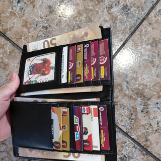 Cartera negra mujer - Tarjetas