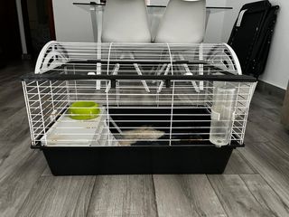 Jaula grande animales - blanca y negra