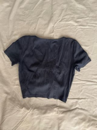 Top Zara azul fruncido