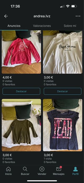 Ropa variada