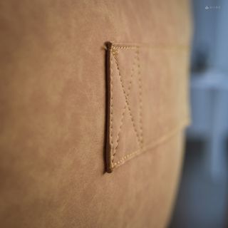 Puff XXL marrón de polipiel
