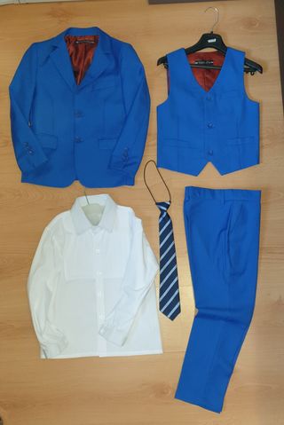 Traje niño azul 5 piezas - talla 6