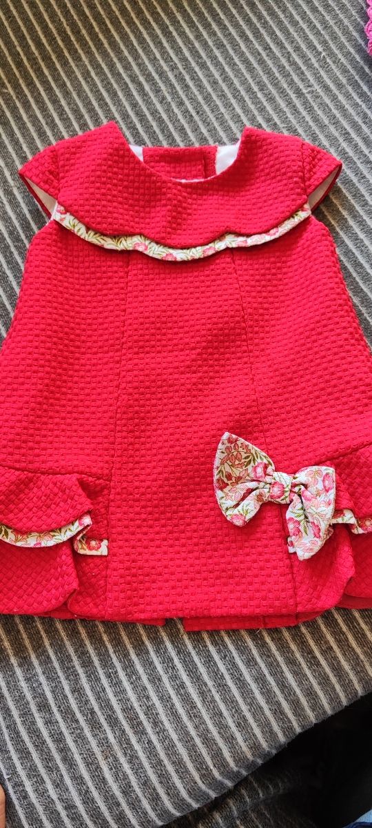 Vestido niña rojo -talla 6m
