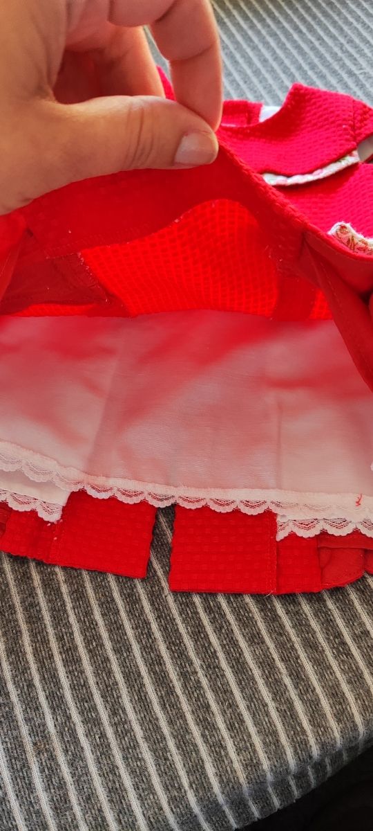 Vestido niña rojo -talla 6m