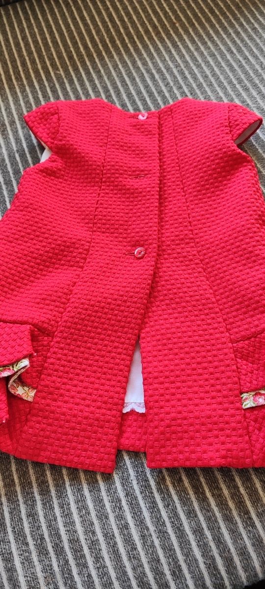 Vestido niña rojo -talla 6m