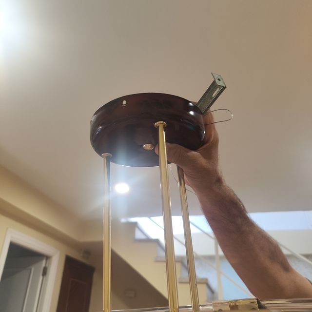 Lamparas dormitorio - Cristal, madera, dorado