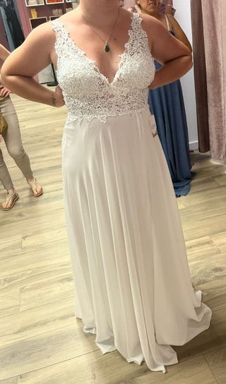 Vestido novia blanco - Talla L