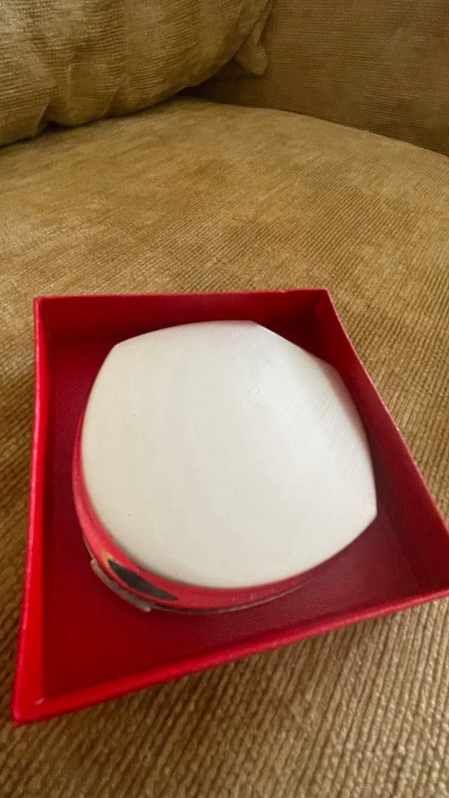 Polvera plateada vintage