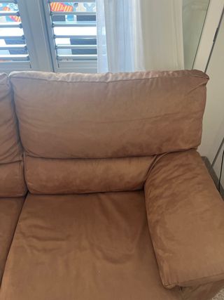 Divano a 2 posti marrone - microfibra