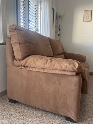 Divano a 2 posti marrone - microfibra