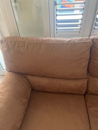 Divano a 2 posti marrone - microfibra