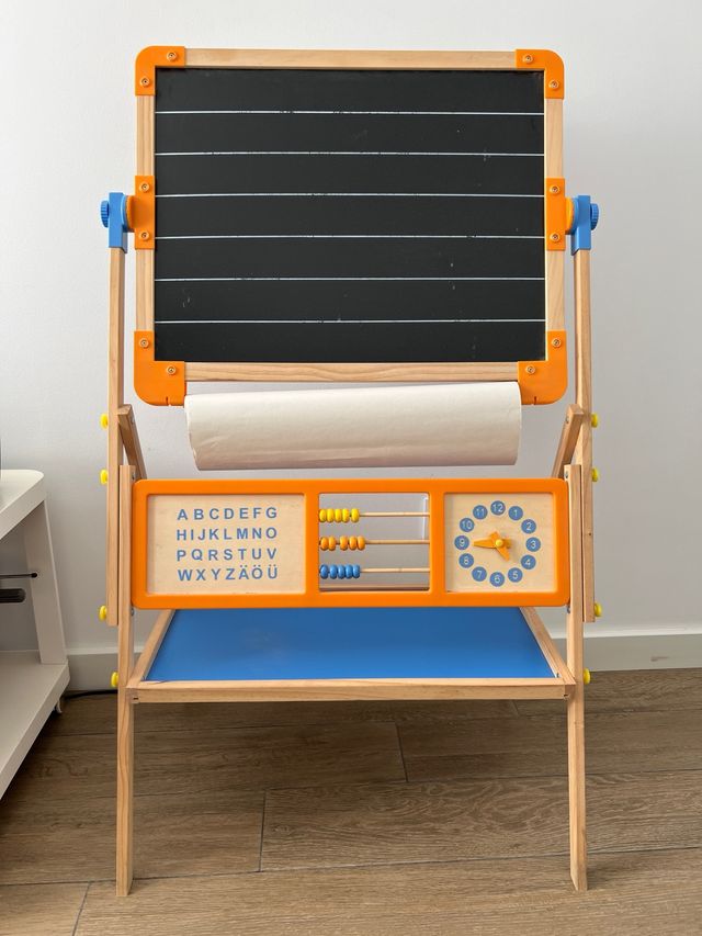 Pizarra caballete doble cara infantil