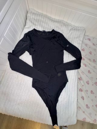 Body de licra negro Zara - Talla S