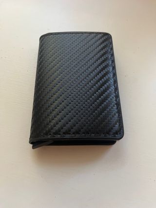 Tarjetero Piel Italiano - Negro