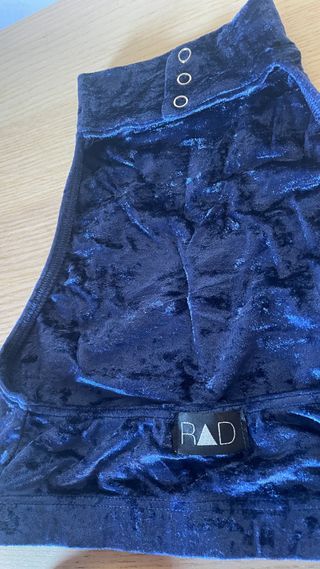 Conjunto pole RAD terciopelo azul - Talla S