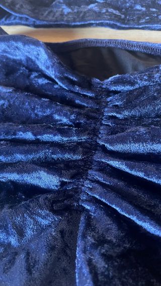 Conjunto pole RAD terciopelo azul - Talla S