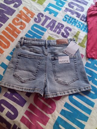 Pantalón corto y camiseta tirantes talla 36