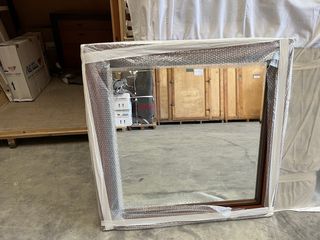 Cómoda y espejo marrón