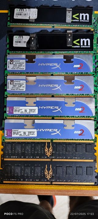 SOLO HOY 15€ Memorias RAM DDR DDR2 - HyperX, Kings