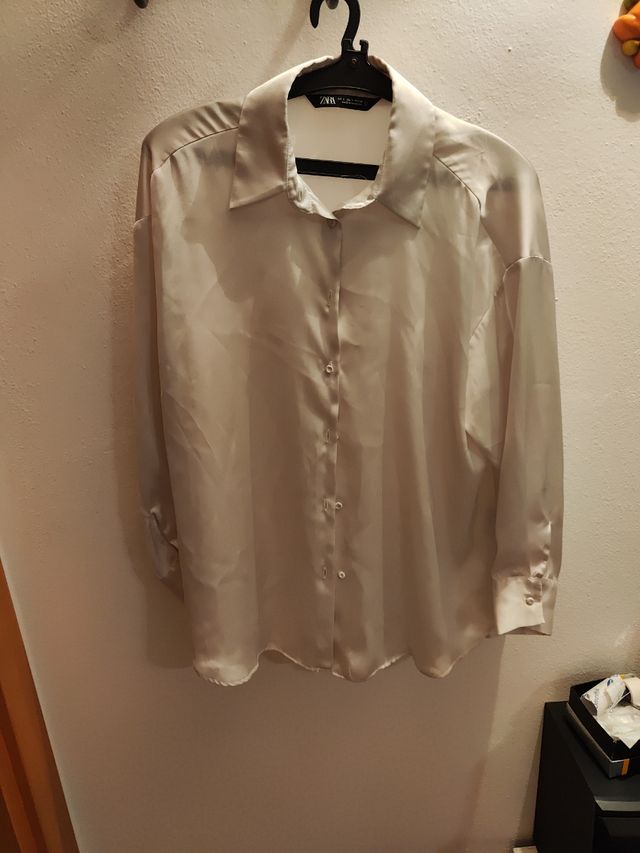 Camicia Zara bianca seta