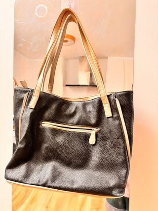 Bolso negro beige - Bolso de hombro