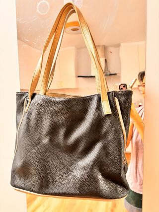 Bolso negro beige - Bolso de hombro