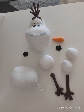 Peluche Olaf Frozen. Desmontable.