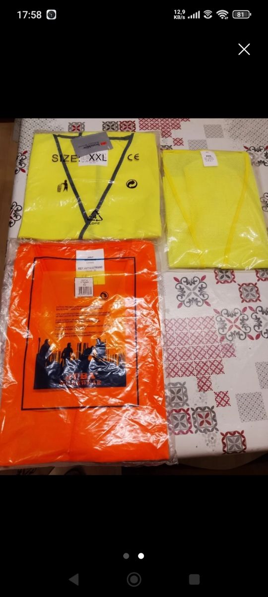 Chalecos reflectantes varias tallas la unidad 5€