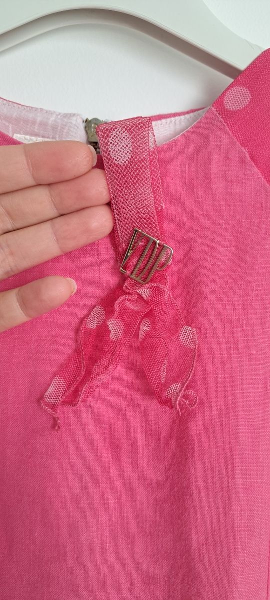 Abito bimba VDP lino fuxia usato