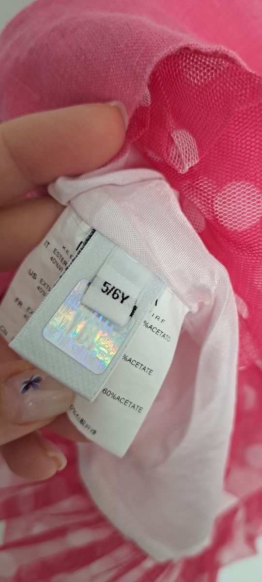 Abito bimba VDP lino fuxia usato