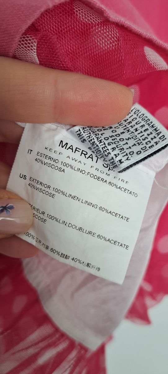 Abito bimba VDP lino fuxia usato