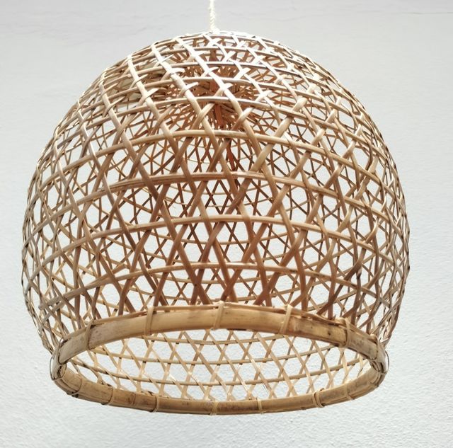 Candeeiro Pendurado em Fibra Natural em Rattan