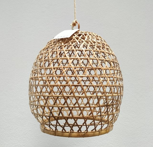 Candeeiro Pendurado em Fibra Natural em Rattan