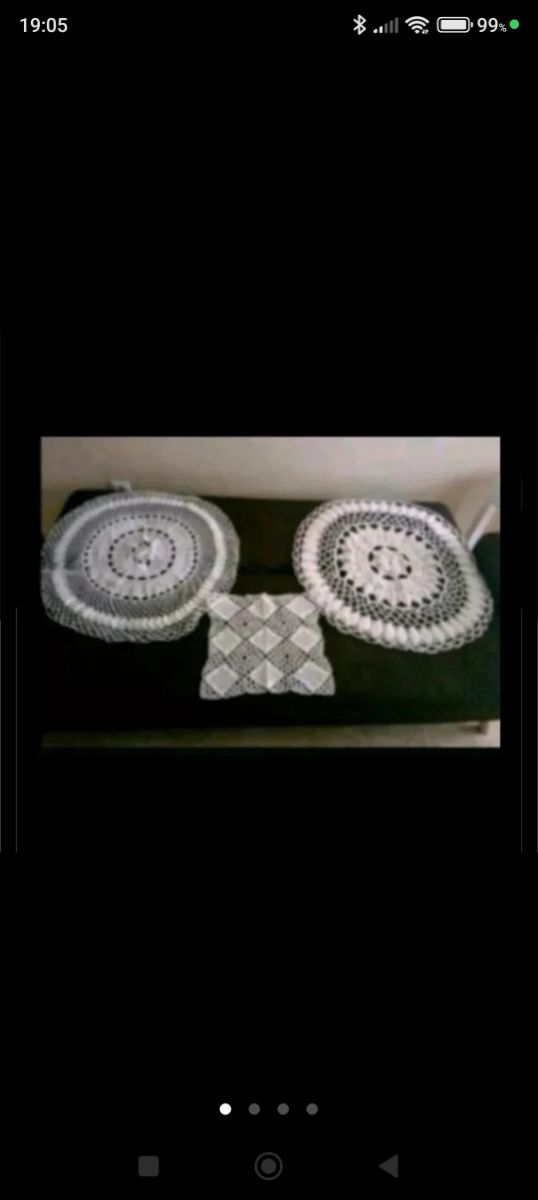 Tres paños de Ganchillo 