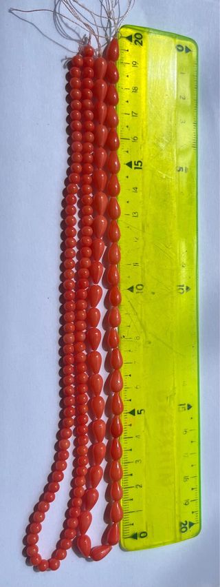 Pendientes Oro 18k | Coral  autentico.