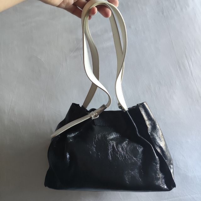 Borsa Pelle nera e bianca