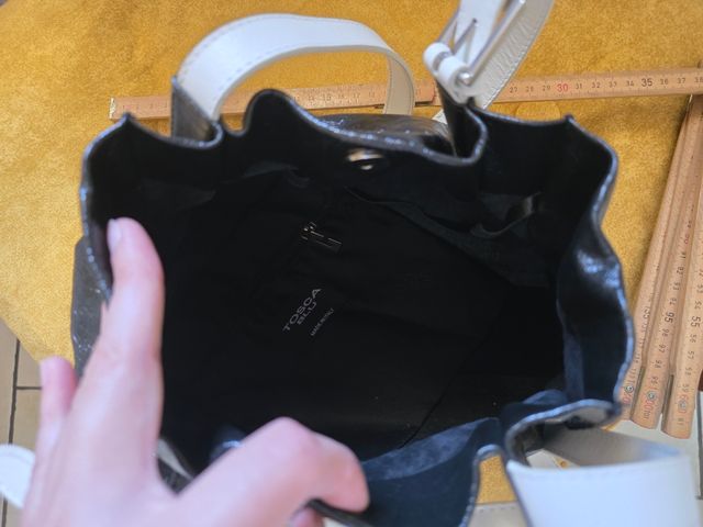 Borsa Pelle nera e bianca