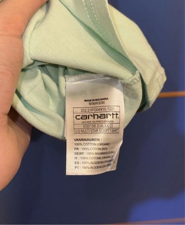 T-Shirt Carhartt verde menta tg M