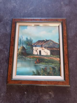 Cuadro paisaje óleo sobre lienzo