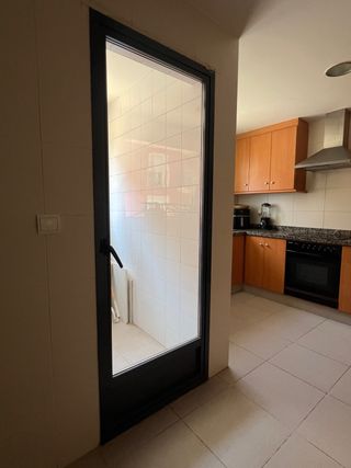 Puerta cristal marco antracita