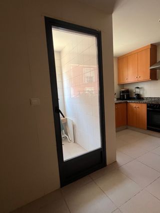 Puerta cristal marco antracita