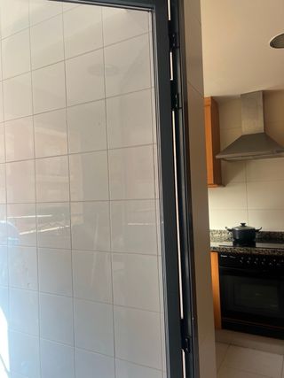 Puerta cristal marco antracita