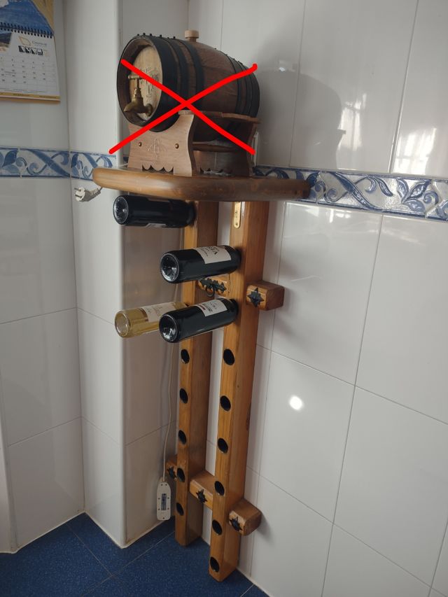 Botellero madera 16 botellas