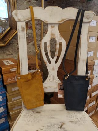 Bolso bandolera piel azul