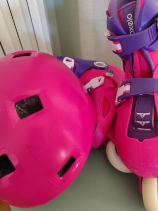 Pattini Oxelo + Casco + Sacca porta pattini