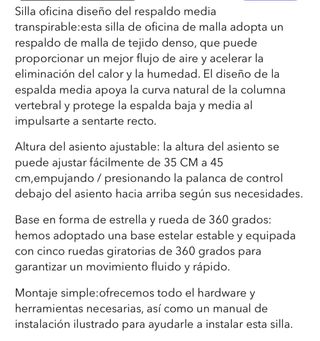 Silla oficina giratoria negra