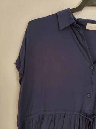 Vestido Camisero Lefties XL - Azul marino